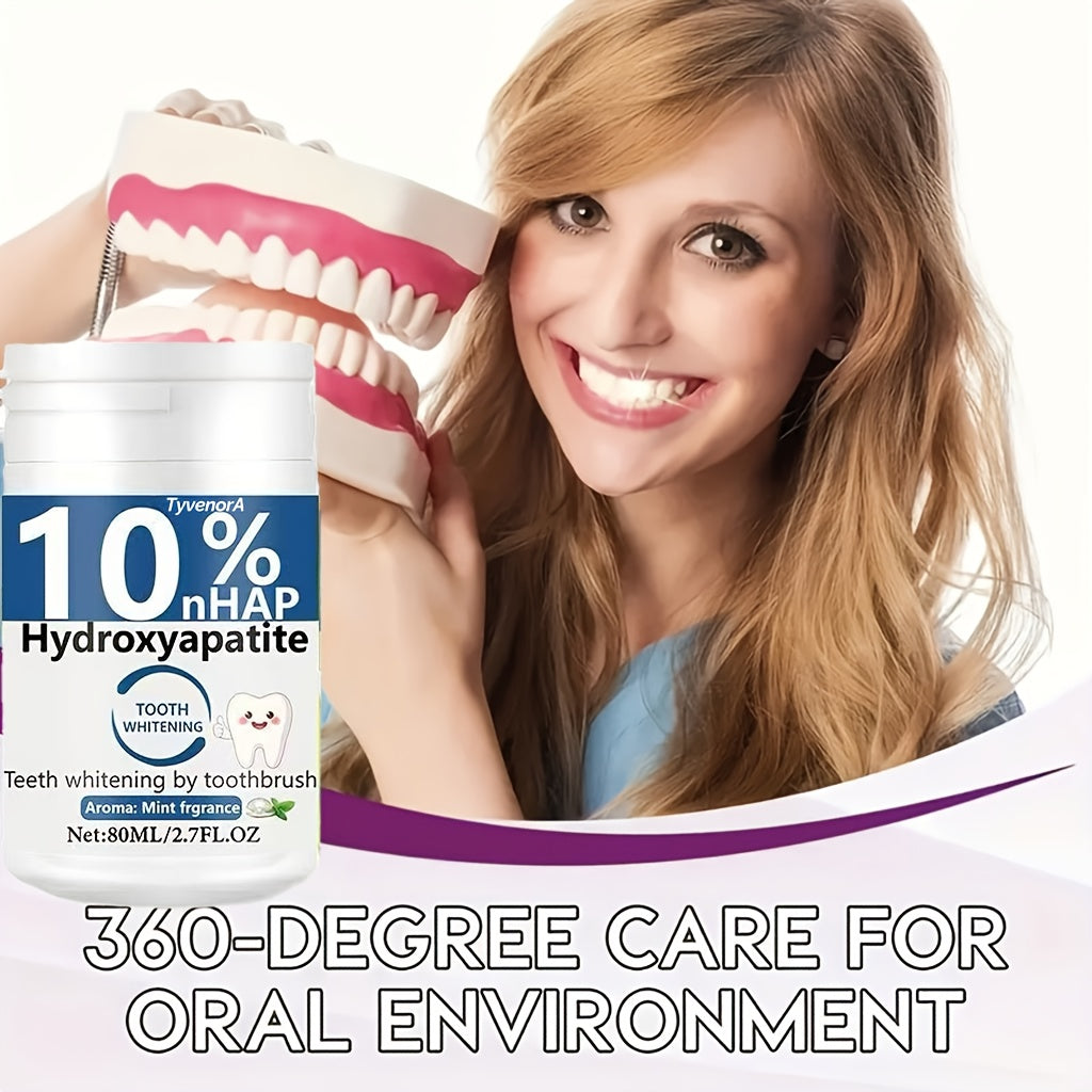Hydroxyapatite Whitening Tooth Powder with Foldable Toothbrush