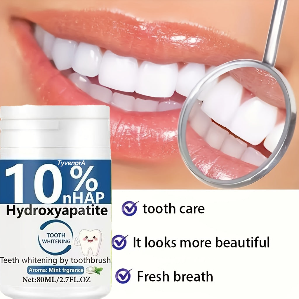 Hydroxyapatite Whitening Tooth Powder with Foldable Toothbrush