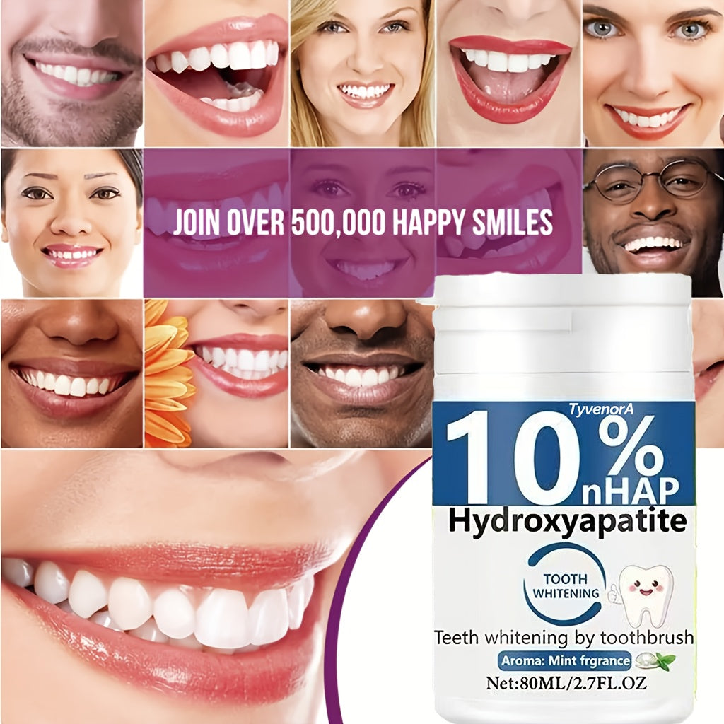 Hydroxyapatite Whitening Tooth Powder with Foldable Toothbrush