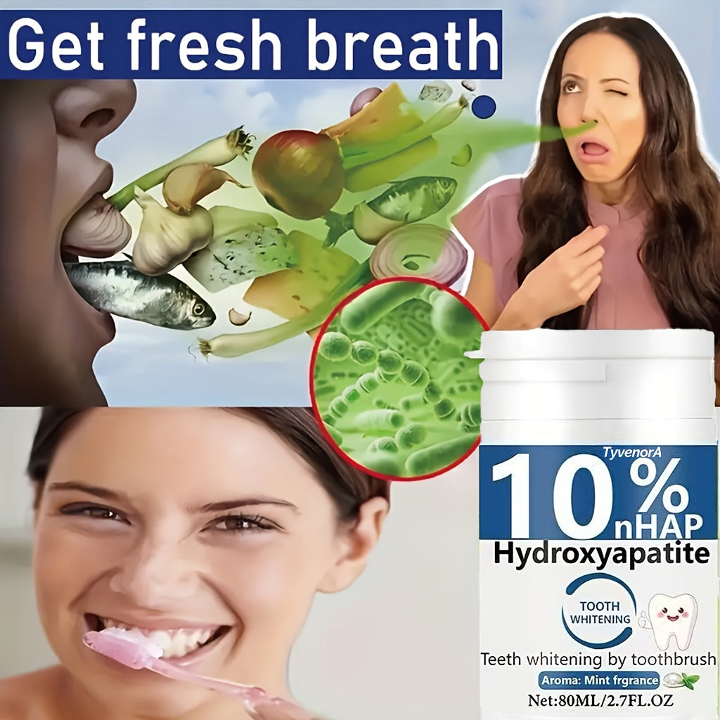 Hydroxyapatite Whitening Tooth Powder with Foldable Toothbrush