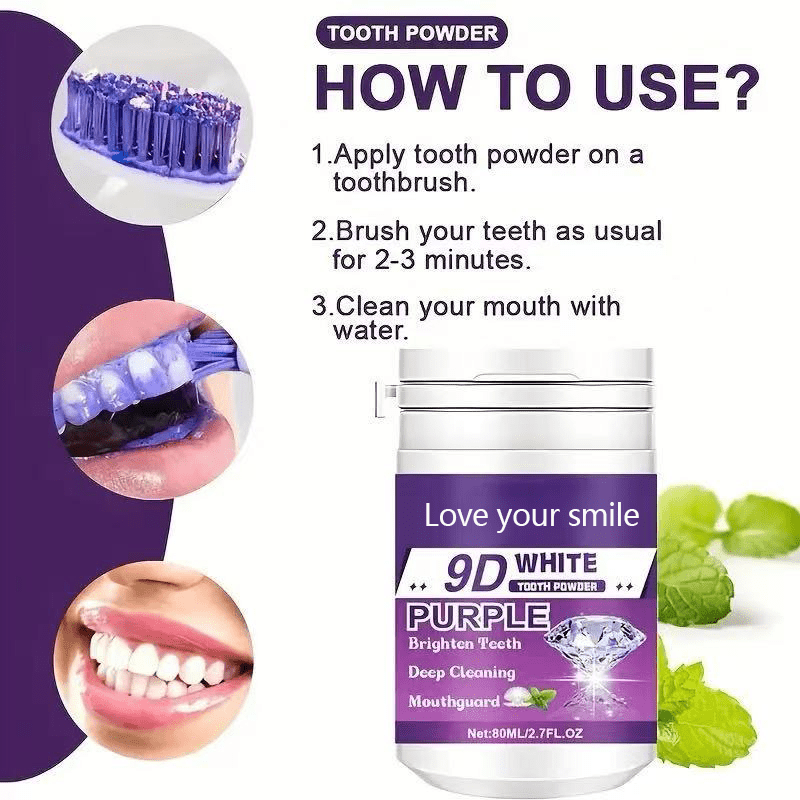 9D White Purple Teeth Powder