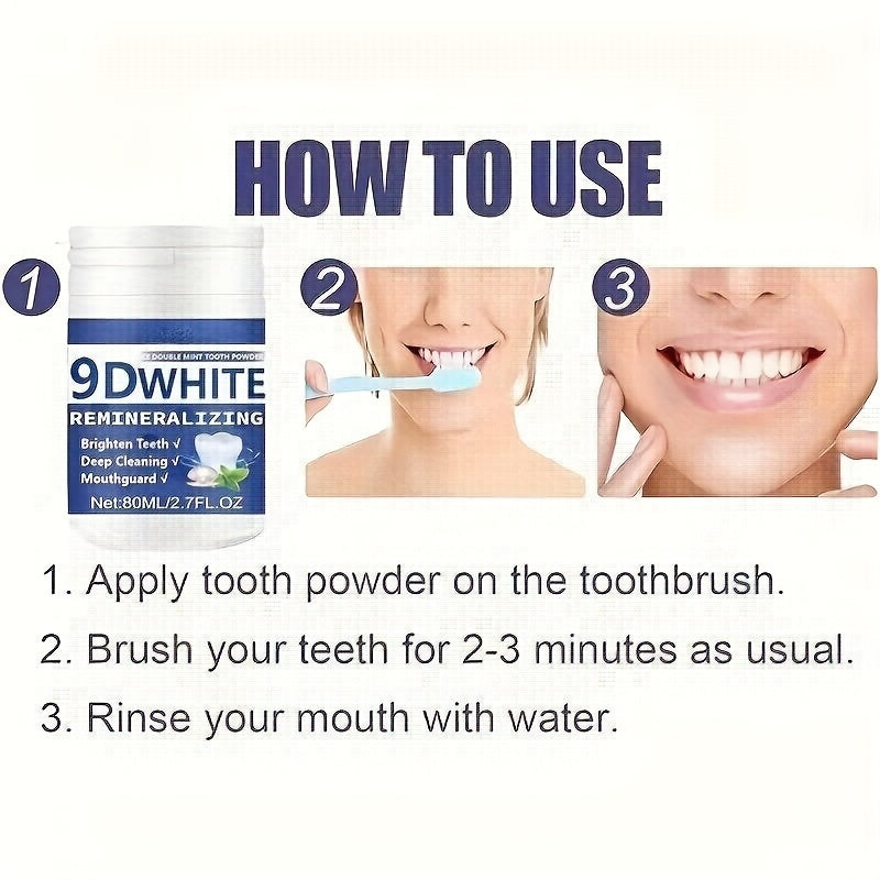9D White Remineralizing Tooth Powder